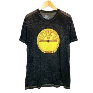 Johnny Cash Burnout Graphic Band Tee Womens Size M Black Sun Record Rooster